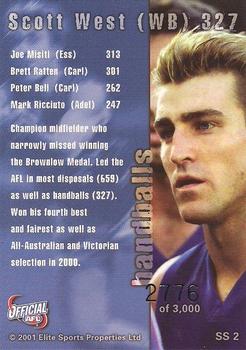 2001 ESP AFL Heroes - Stat Stars 2000 #SS2 Scott West Back